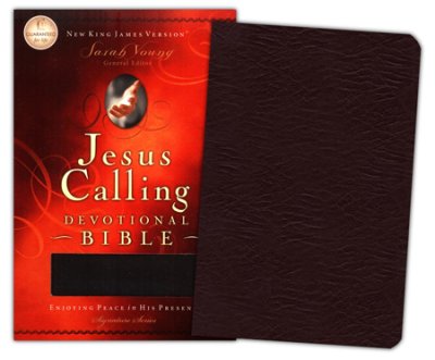 NKJV Jesus Calling Devotional Bible B/L Burg - Nelson